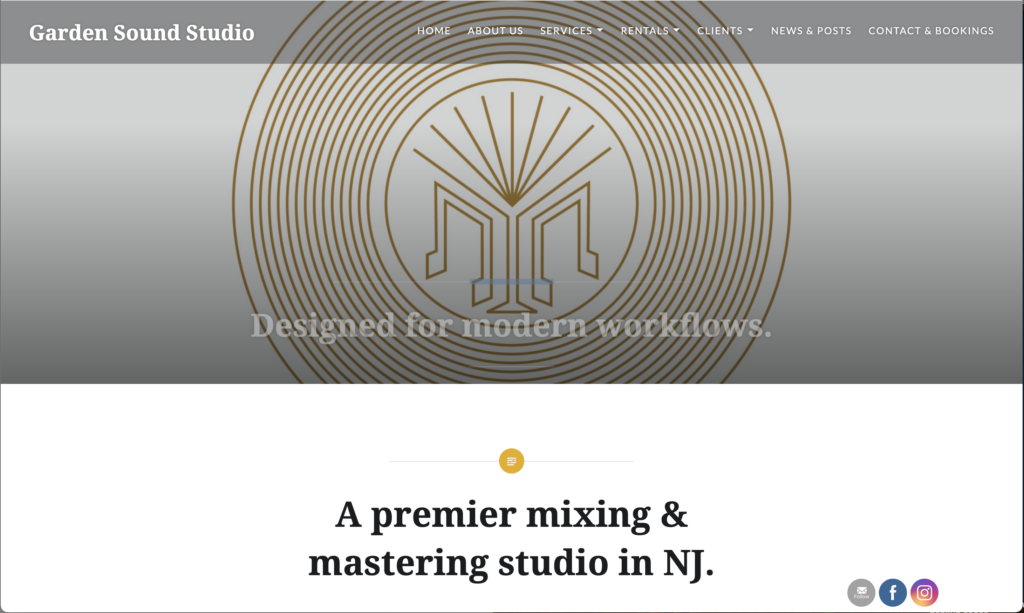 Garden Sound Studio Homepage